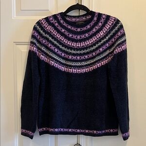 Talbots Chenielle York Sweater Colors are blue purple and pink Size S